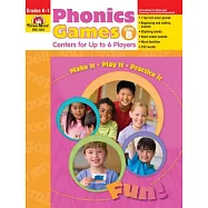 Phonics Games Centers for Up to 6 Players: Level B, Grades K-1