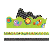 Boho Birds & Blooms Scalloped Borders