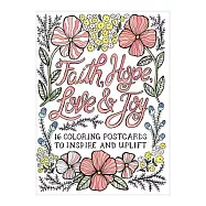 Faith, Hope, Love & Joy Coloring Postcards