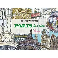 Paris, Je T&rsquo;aime: 20 Postcards Book