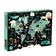 Map of the World Family Puzzle: 1000 Piece Jigsaw Puzzle