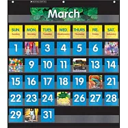Monthly Calendar - Black Pocket Chart