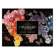 Map of the World Full Bloom Playing Card Set