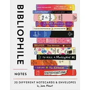 Bibliophile Notes: 20 Different Notecards & Envelopes (Notecards for Book Lovers, Illustrated Notecards, Stationery)