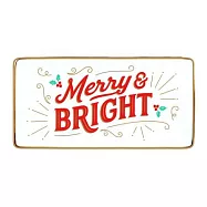 Merry & Bright Rectangle Porcelain Tray