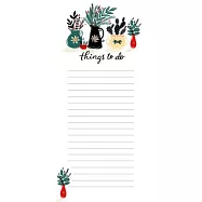 High Note Things to Do Plants Vertical List Notepad W/ Magnet Holder