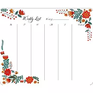 High Note Dinara&rsquo;s Folk Floral Weekly To-do Notepad Non-dated Planner W/ Magnet Hanger