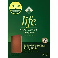 Holy Bible: New Living Translation, Life Application Study Bible, Red Letter, Leatherlike, Brown/Tan