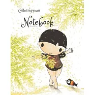 Collect happiness notebook for handwriting ( Volume 11)(8.5*11) (100 pages): Collect happiness and make the world a