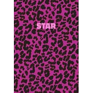 Star: Personalized Pink Leopard Print Notebook (Animal Skin Pattern). College Ruled (Lined) Journal for Notes, Diary, Journa