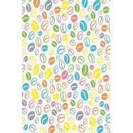 Colorful Coffee beans: Notebook, Diary and Journal with 120 Lined Pages with caffeine kick