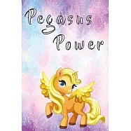 Pegasus power notebook: Notebook, Diary and Journal with 120 Lined Pages Angelically Pony with stars