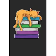 Reading Cat Notebook - Lover Of Books Journal Planner: Book Collector Bibliophile Organizer For Men Women Kids Dot Grid