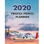 Profile Prints Planner 2020: P51-D Mustang Chuck Yaeger 1944. 8.5" x 11" Dated weekly Illustrated planner/ planning
