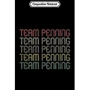 Composition Notebook: Retro Style Team Penning Journal/Notebook Blank Lined Ruled 6x9 100 Pages