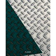 Planner: Nice Metal Print Cover with Emerald Triangle- Universal 12 Month - 1 Year No Date Undated Non dated Daily