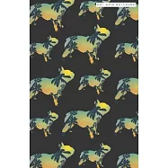 Dot Grid Notebook: French Bulldog with Tropical Palm Trees Pattern Dotted Journal and Planner, Cute Dot Notebook and