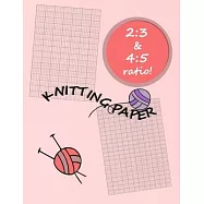 Knitting paper: Blank knitting design paper, 120 pages, large size 8.5 x 11 inches, 4:5 and 2:3 ratio in one book