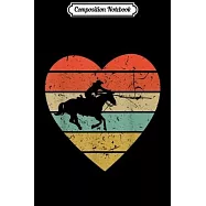 Composition Notebook: Roping Vintage Design Retro Horse Calf Roper Heart Sport Fan Journal/Notebook Blank Lined Ruled 6x9 100 Pages