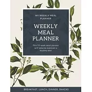 My Weekly Meal Planner - Floral Theme Notepad - 8,5 x 11 inch / 112 pages: 55 Week Food Planner & Grocery list Menu