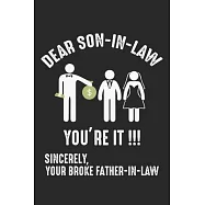 Dear Son-in-law: Gift for father of the bride Wedding of daughter Notebook 6x9 Inches 120 dotted pages for notes