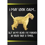 I May Look Calm But In My Head I&rsquo;&rsquo;ve Punched In Your Face 3 Times Notebook Journal: 110 Blank Lined Papers - 6x9