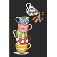 Cups of Coffee and Tea for a perfect day Lined Notebook