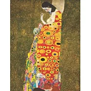 Gustav Klimt Black Paper Sketchbook: Hope II - Yellow Red Gold Modern Art Nouveau Notebook for Painting & Drawing with