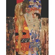 Gustav Klimt Black Paper Sketchbook: The Three Ages of Woman Art Notebook - Large Artistic All Black Red Gold Blank