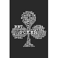Poker Player Clubs: Notebook A5 Size, 6x9 inches, 120 lined Pages, Poker Face Casino Cards Card Game Clubs Wordcloud