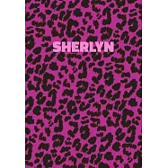 Sherlyn: Personalized Pink Leopard Print Notebook (Animal Skin Pattern). College Ruled (Lined) Journal for Notes, Diary, Journa
