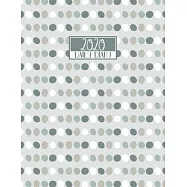 2020 Daily Diary: A4 Day on a Page to View Full DO1P Planner Lined Writing Journal - Teal Duck Egg Blue & Tan Polka