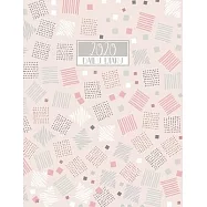 2020 Daily Diary: A4 Day on a Page to View Full DO1P Planner Lined Writing Journal - Pretty Pink & Grey Abstract