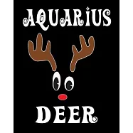 Aquarius Deer: Deer Elk Antler Hunting Hobby 2020 Monthly Planner Dated Journal 8" x 10" 110 pages