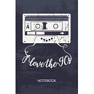 Bullet Dotted Journal: Nineties Kids Notebook Dotted Grid a5 6x9 120 Pages - 90s Cassette Tape Planner I Love The 90