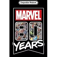 Composition Notebook: Marvel 80 Years Comic Fill Logo Journal/Notebook Blank Lined Ruled 6x9 100 Pages