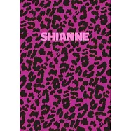 Shianne: Personalized Pink Leopard Print Notebook (Animal Skin Pattern). College Ruled (Lined) Journal for Notes, Diary, Journa