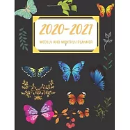 2020-2021 Weekly And Monthly Planner: 2 Year Calendar- 24 Months Agenda Planner-Personal Appointment -8.5" X 11"- 110