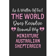 As A Matter Of Fact The World Does Revolve Around My Miniature Australian Shepterrier: Lined Journal, 120 Pages, 6 x 9