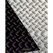 Planner: Modern Metal Print Cover with Brown Triangle- Universal 12 Month - 1 Year No Date Undated Non dated Daily