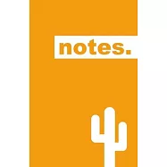 Notes.: by Cactus. Unique Ruled Notebook, Notepad, Journal - 160 pages. NEW ORANGE