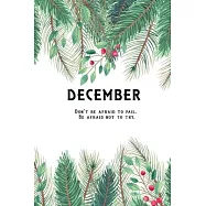 Bullet Journal " Don&rsquo;&rsquo;t be afraid to fail. Be afraid not to try.": Recipes Notebook/Journal Gift 120 page, Lined, 6x