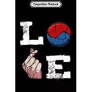 Composition Notebook: Love Korea Seoul Hallyu Saranghae Funny Korean Fashion Journal/Notebook Blank Lined Ruled 6x9 100