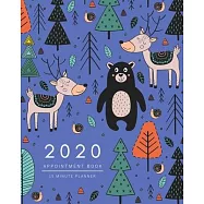 Appointment Book 2020: 8x10 - 15 Minute Planner - Large Notebook Organizer with Time Slots - Jan to Dec 2020 - Animal