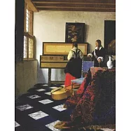 Johannes Vermeer Black Paper Sketchbook: The Music Lesson Art Notebook - Large Artistic All Black Pages Blank Sketch