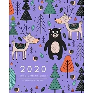Appointment Book 2020: 8x10 - 15 Minute Planner - Large Notebook Organizer with Time Slots - Jan to Dec 2020 - Animal