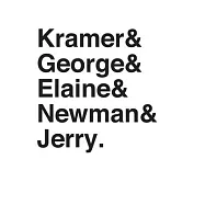 Kramer& George& Elaine& Newman &Jerry.: Seinfeld TV Show Inspired Notebook Helvetica Ampersand Lined Notebook and Daily