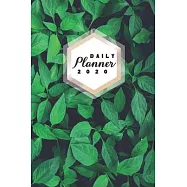 Daily Planner 2020: Green Nature 52 Weeks 365 Day Daily Planner for Year 2020 6x9 Everyday Organizer Monday to Sunday