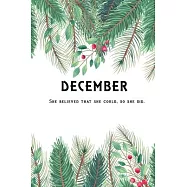 Bullet Journal " She believed that she could, so she did.": Recipes Notebook/Journal Gift 120 page, Lined, 6x9 (15.2 x