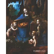 Leonardo da Vinci Daily Planner 2020: Virgin of the Rocks Renaissance Painting Artistic Year Organizer: January